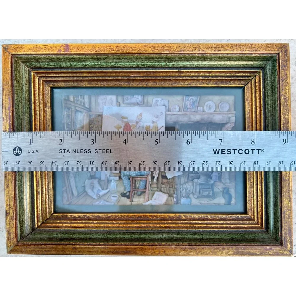 Anton Pieck 3D Framed Diorama Art Three Wisemen Layered Art Vintage